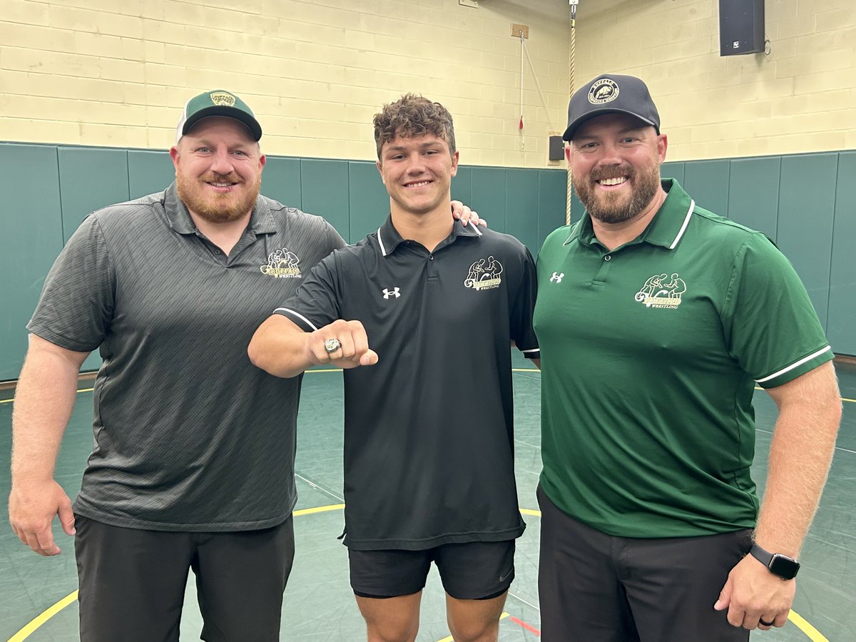 VHS senior wrestler Johnathan Clohecy received his state championship ring earlier today in Middleton. Clohecy became the school's seventh individual state champ – and the third in Buffalo wrestling history – back on March 8 in Kissimmee. He finished 56-0 this past winter.