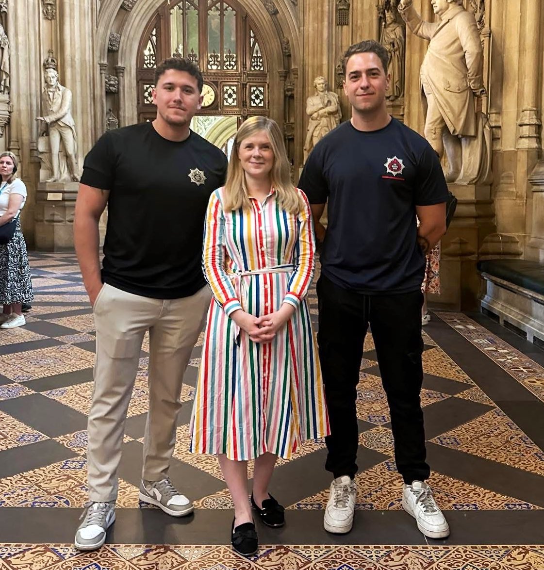 Claire Hazelgrove MP (@chazelgrovemp) on Twitter photo 🚒 Following my visit to Patchway Fire Station, good to meet <a href="/AvonFireRescue/">Avon Fire & Rescue Service</a> firefighters & <a href="/fbunational/">Fire Brigades Union</a> members Wesley & Recep in Parliament.
Those on the front line do vital work & I’m always grateful to hear how things are going locally.
Thank you to them & their colleagues. 🚒 Following my visit to Patchway Fire Station, good to meet <a href="/AvonFireRescue/">Avon Fire & Rescue Service</a> firefighters & <a href="/fbunational/">Fire Brigades Union</a> members Wesley & Recep in Parliament.
Those on the front line do vital work & I’m always grateful to hear how things are going locally.
Thank you to them & their colleagues.