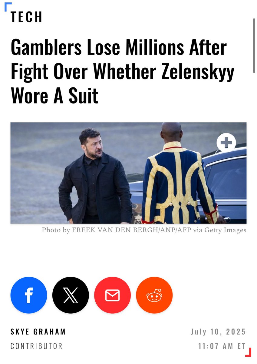 A $200 million bet over Ukrainian President Volodymyr Zelenskyy’s wardrobe has gamblers at each other’s throats.

<a href="/DailyCaller/">Daily Caller</a>