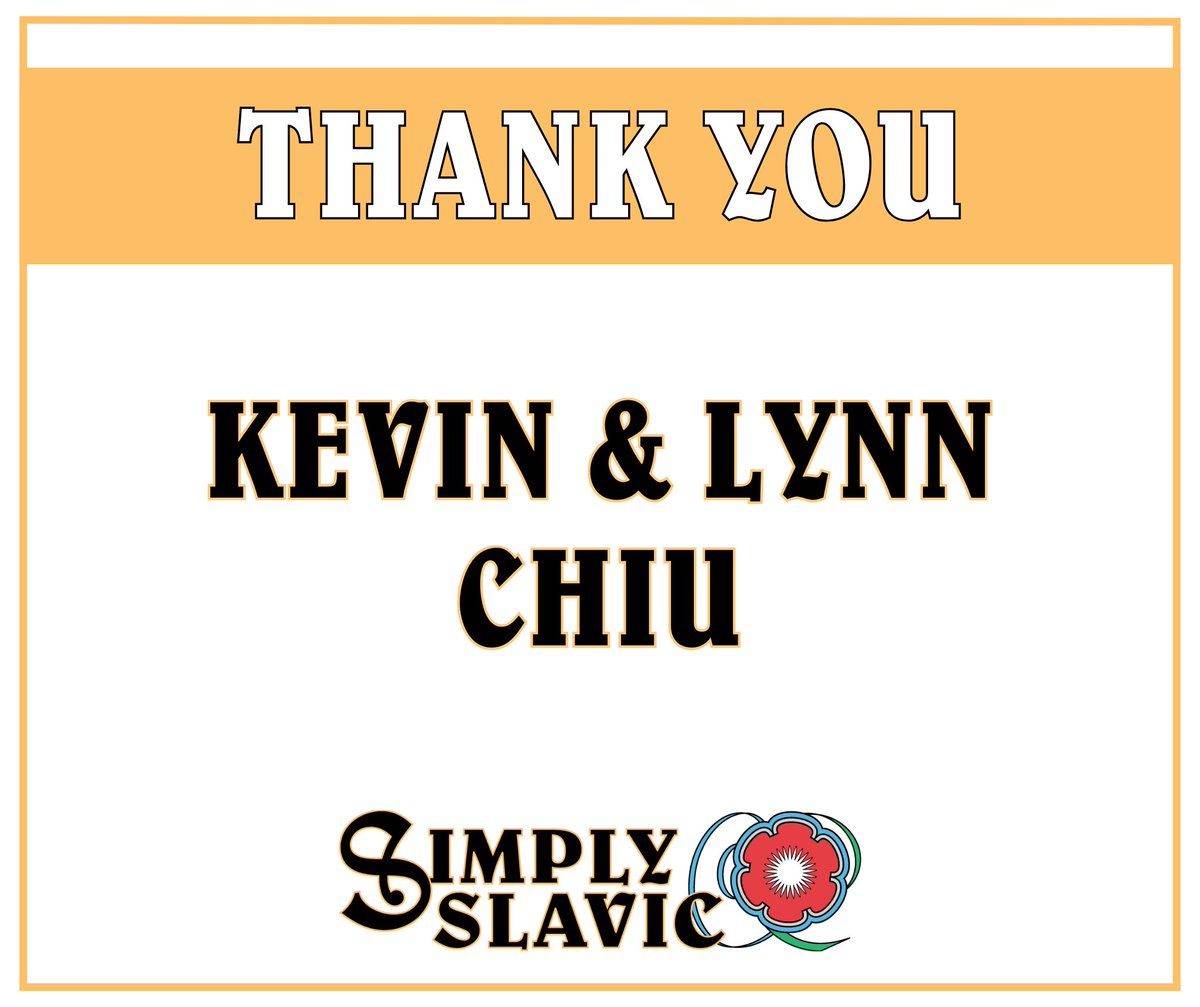We couldn’t do it without you, Kevin and Lynn Chiu! Thank you for being a proud sponsor of Simply Slavic 2025 and helping us create a space where tradition and community come together.

#SimplySlavic #Festival #Sponsorship #ThankYou