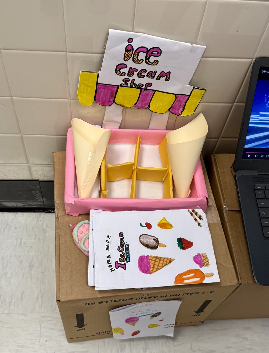 jesestlow's tweet photo. What a sweet week at @brigschools STEAM camp! 🍦 From building ice cream carts to making delicious ice cream treats, we’re just getting started!
 #STEAMcamp #IceCreamFun https://t.co/5wQvO7wPJX