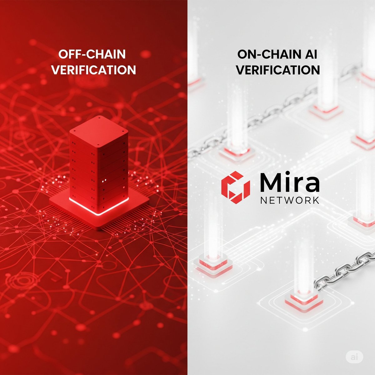 Hey there,

I recently explained how <a href="/miranetwork/"></a> and what it was designed to do.

Mira allows us to verify AI outputs on-chain, so why should AI verification be done on-chain?

Is what the AI ​​says true or false?
So, who verifies this verification?
More importantly: How