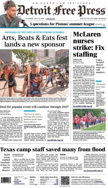 MichMediaWatch's tweet image. At least one Michigan paper had news of @KelloggsUS sale today, but home state @Gannett papers @freep and @bcenquirer were not it.