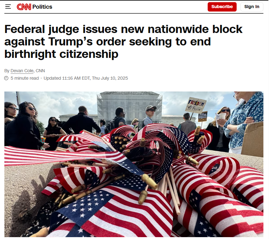 anil_am22's tweet image. Birthright Citizenship EO blocked by a federal judge
@BaniasLaw was right - a 'class' is created automatically even if you do not explicitly file a case
People expecting a baby
in states which have not filed the lawsuit,
will also be covered by this Federal judge order