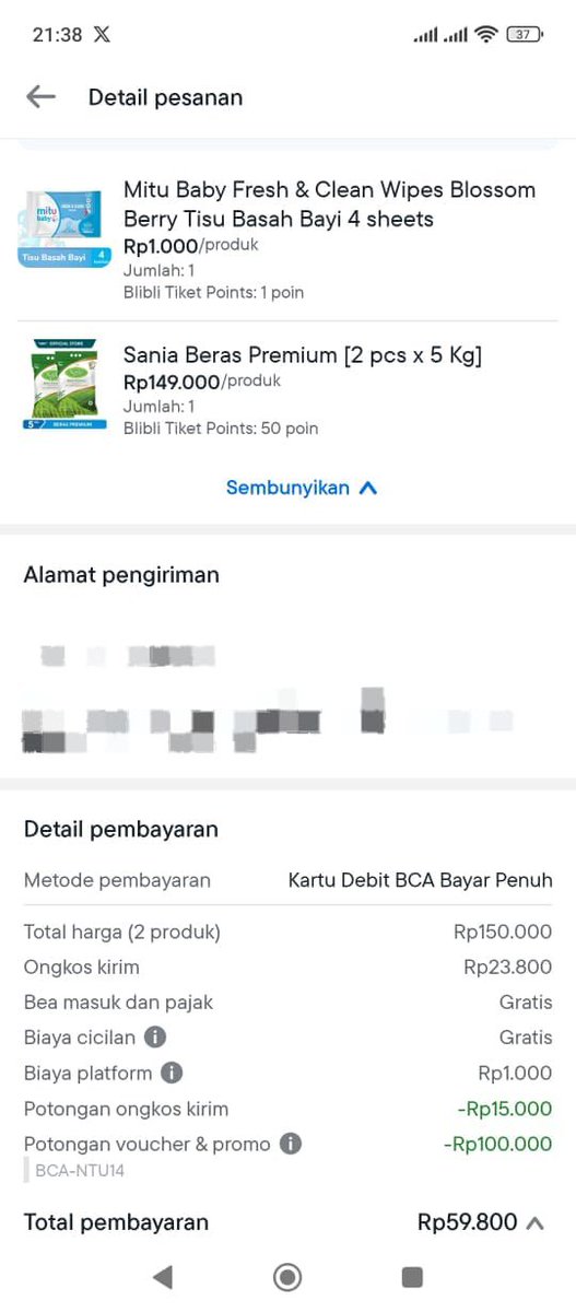 BCA-NTU14
BNI-NTU14
MEGA-NTU14
HSBC-NTU14
DBS-NTU14
MNC-NTU14
KB-NTU14
PERMATA-NTU14 
KREDIVO-NTU14
LINEBANK-NTU14
OVO-NTU14

Rekomen toko sembako 
Hasanmart
s.blibli.com/GNtk/9ex7p9a8
Tiptop
s.blibli.com/GNtk/2beym7se