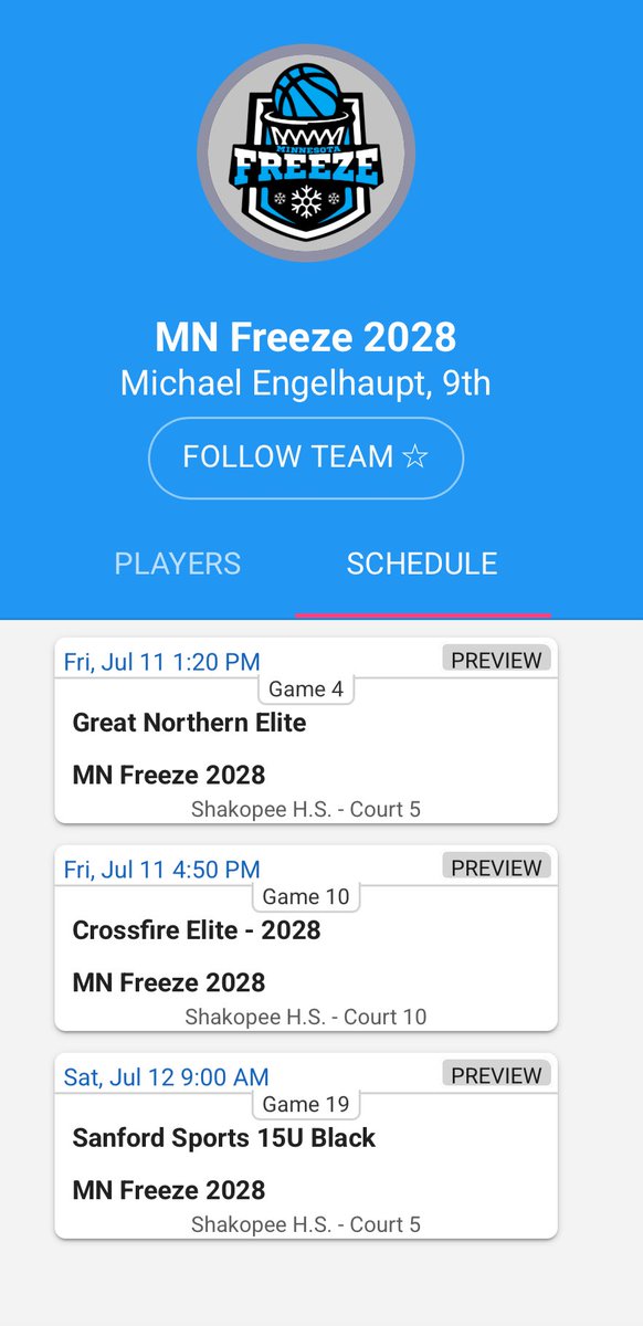 Last tournament of the season. Should be 5 tough games at the Meltdown. Great opportunity for growth. tournamentdepot.com/tournament/#!/…