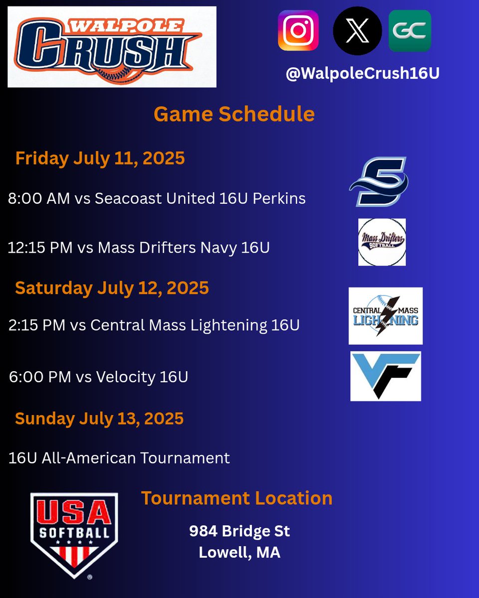 Walpole Crush 16U Showcase tweet media