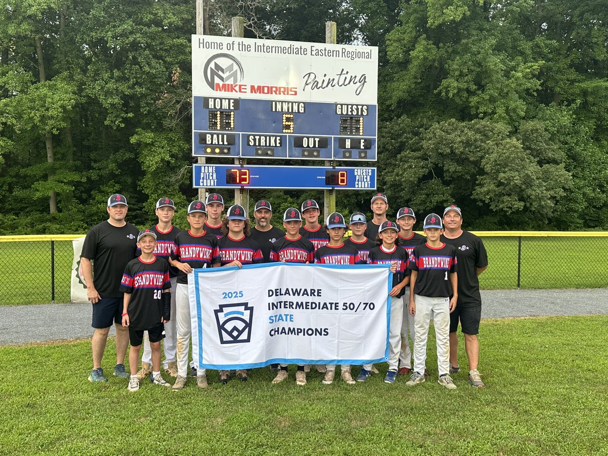 chase_sickler's tweet photo. Headed to regionals.  Proud my team and I will be representing #Delaware #StateChamps #baseball #BLL https://t.co/AahVKACRKO