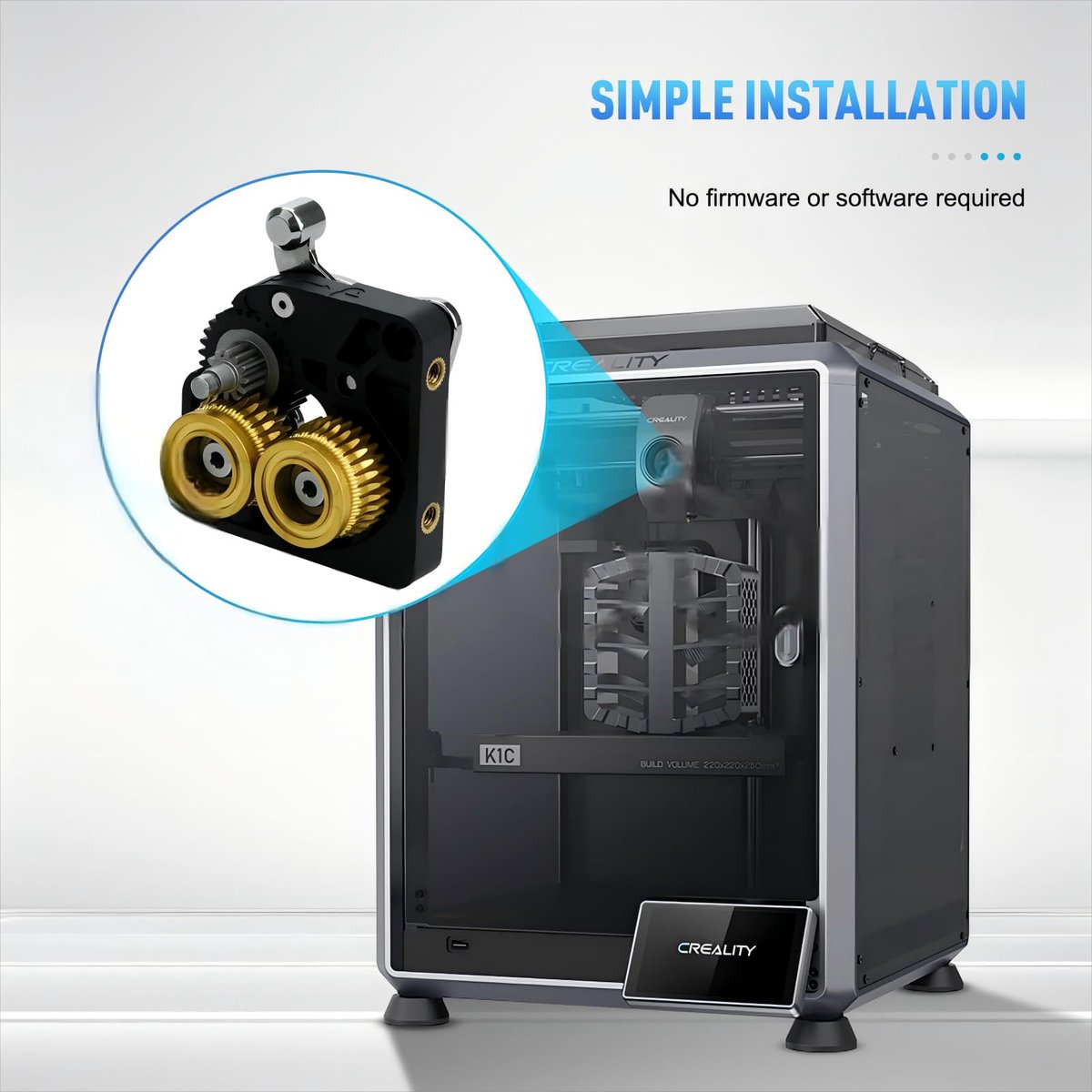 xiaoguangdd's tweet photo. Acrossxd k1 Max Extruder,k1 Double Bearing Gear Upgrade Kit Hardened Steel DLC Gold+Reduction Gear,All Metal Filament Drive Extruder Gear,for K1 / K1 Max / K1C 3D Printer Accessories Part. #creality #K1max #K1 #K1C https://t.co/FPRq0N707G