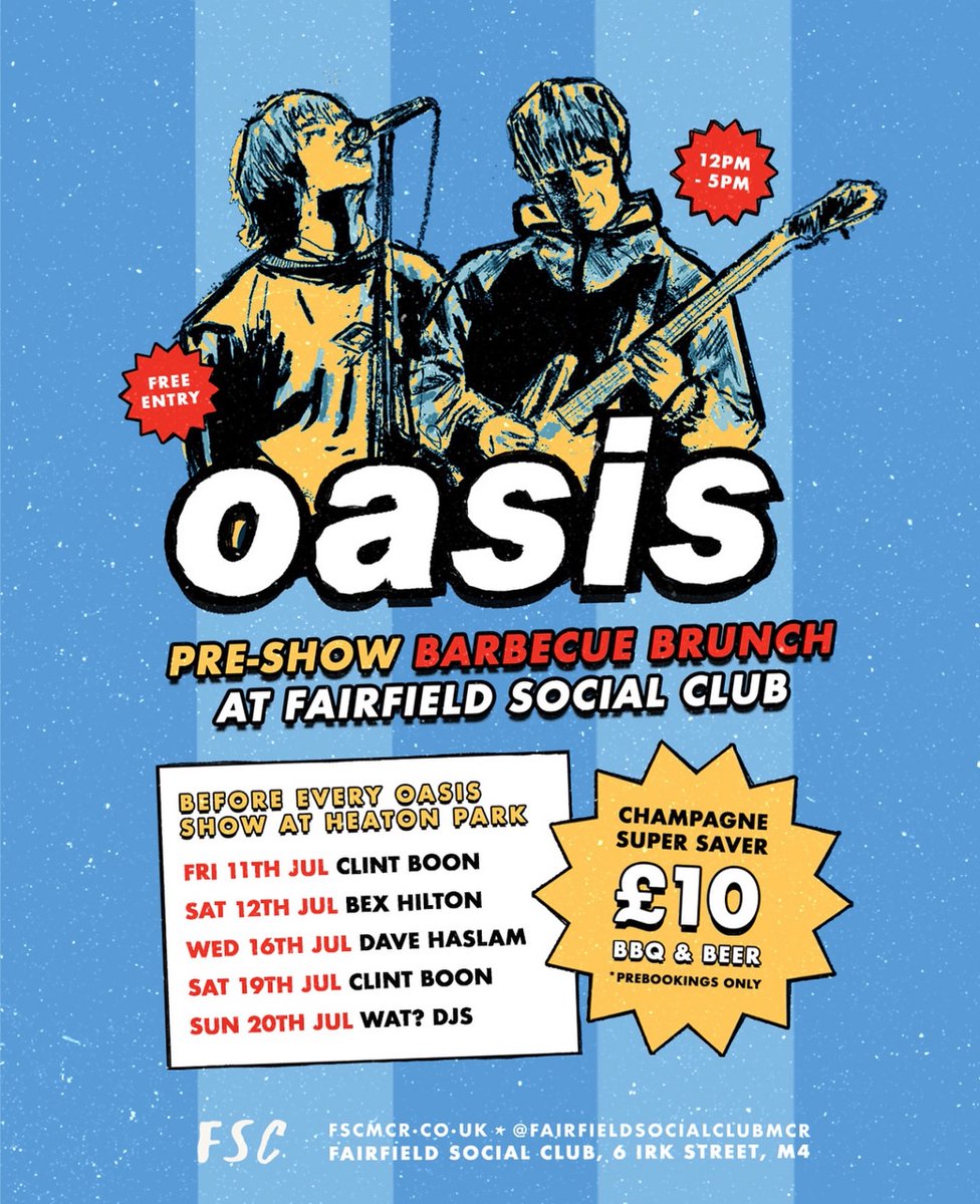 Mr_Dave_Haslam's tweet image. Afternoon gig next Wednesday. Noel used to queue to hear me DJ at the Hacienda and Liam describes his visits there as “biblical” so I’m jumping in to feed the #Oasis fervour with a set at Fairfield Social Club. Top venue by the way, properly independent.