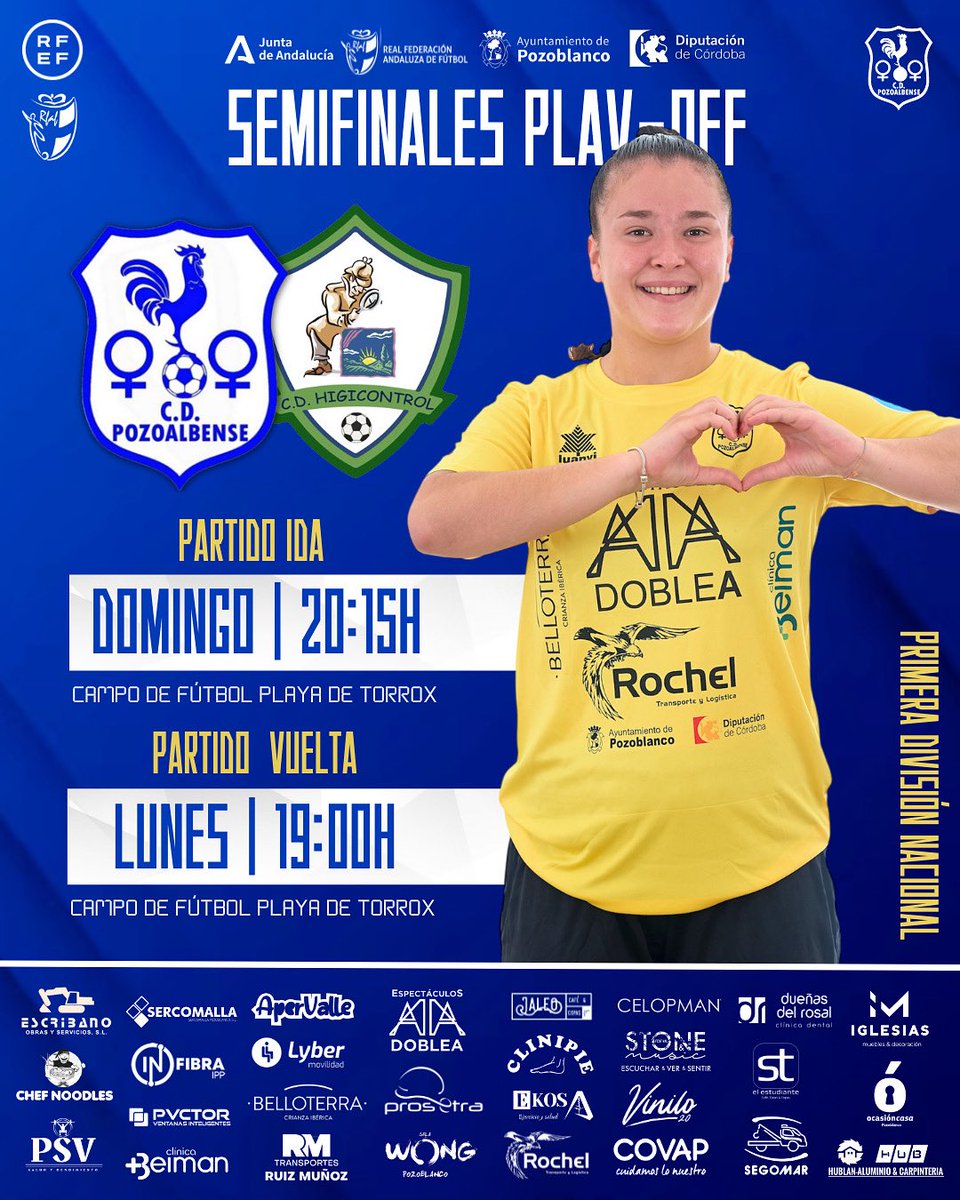 🔥 Llegó la hora de la verdad - Semifinales Playoff Liga Nacional

Nuestro equipo ya conoce los horarios de semifinales del play-off por el título de la Liga Nacional de Fútbol Playa.

📍 Campo de fútbol playa de Torrox

🗓 IDA | Domingo · 20:15h
🗓 VUELTA | Lunes · 19:00h