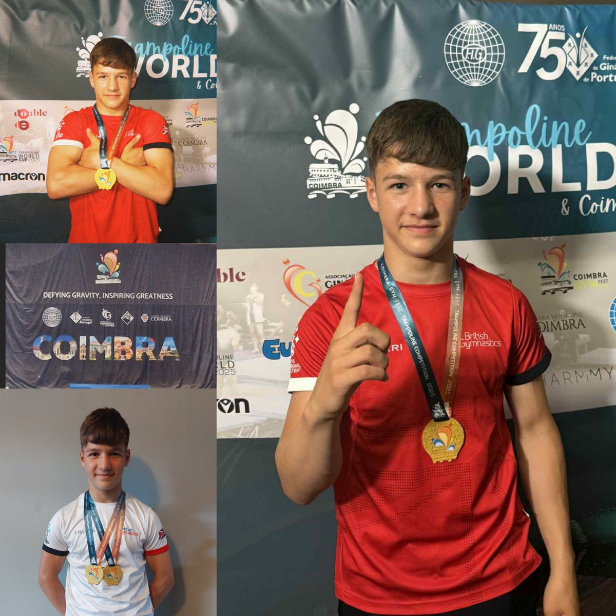 We’re proud to share that top tumbler Harry returned from the Coimbra GymFest '25 Tumbling International Competition with two gold medals! 🥇🥇

He clinched gold in the 13–14 Boys' individual category and helped secure team gold too. What an incredible achievement!