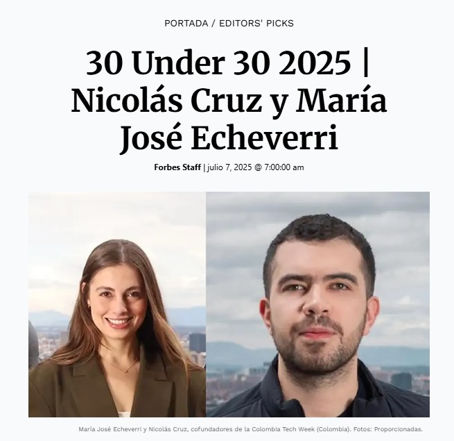 UniJaveriana's tweet photo. #OrgulloJaveriano | Cuatro de nuestros egresados, tres de Bogotá y uno de la seccional de Cali, fueron reconocidos por la revista @forbescolombia en su primera lista “30 Under 30” en Colombia, que reconoce a jóvenes menores de 30 años que con sus talentos están transformando el mundo con ideas innovadoras, emprendimientos audaces e iniciativas de alto impacto social.

Son ellos:
Categoría "Negocios y finanzas"
✅ La comunicadora social y periodista Vanessa Jadad, fundadora y CEO de Somos Braun.
✅ La abogada María José Echeverri, cofundadores de la Colombia Tech Week.
Categoría "Tecnología e innovación"
✅ El ingeniero civil Sebastián Zorro, cofundador de Supra.
✅ El egresado del MBA, en @javerianacali, Cali Camilo Lezcano Yepes, director ejecutivo de @CCidesco.

¡Felicitaciones!
@RegresaPUJ