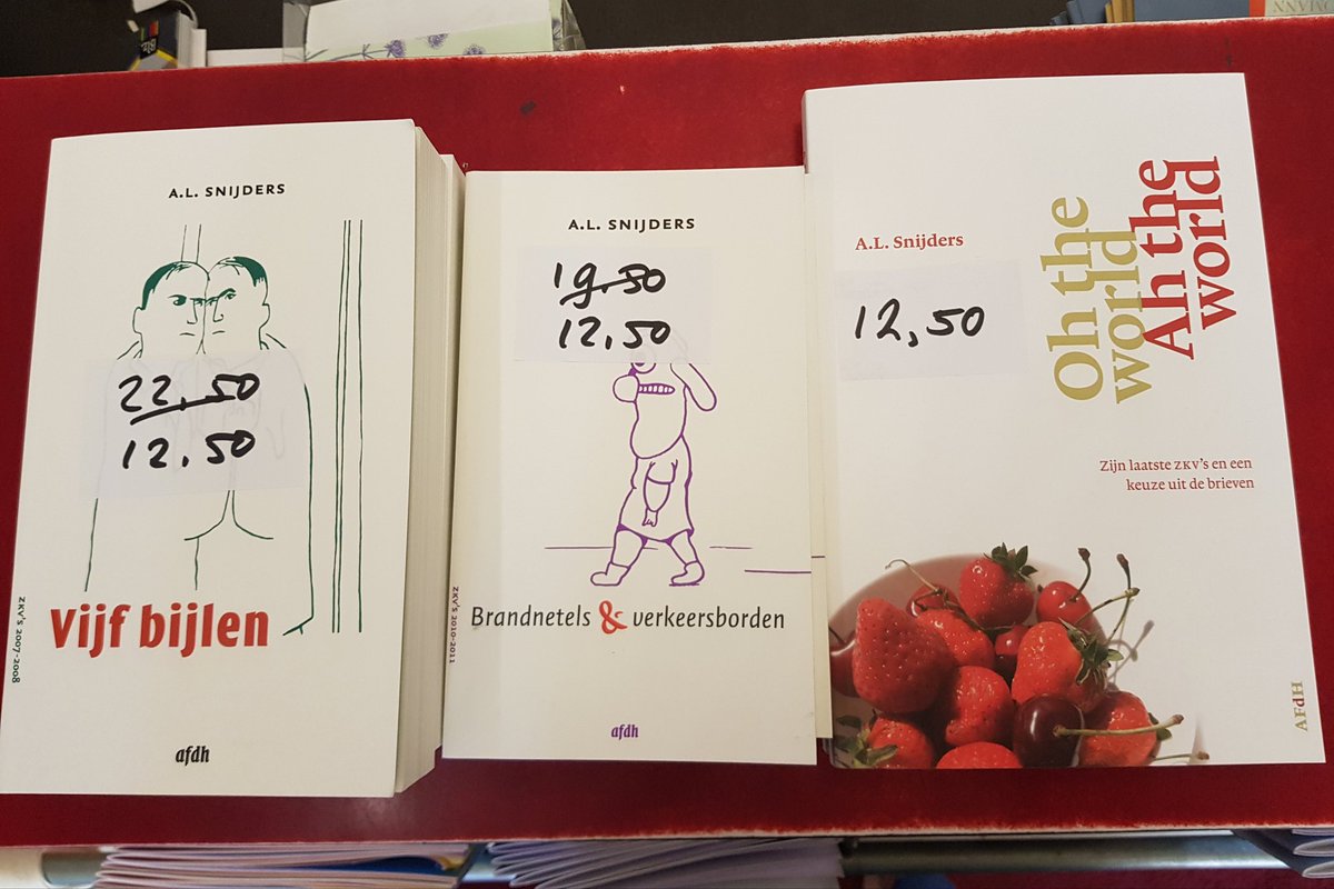 A.L. Snijders in de uitverkoop 😪
bij <a href="/lovinksboeken/">Boekhandel Lovink</a> #Lochem