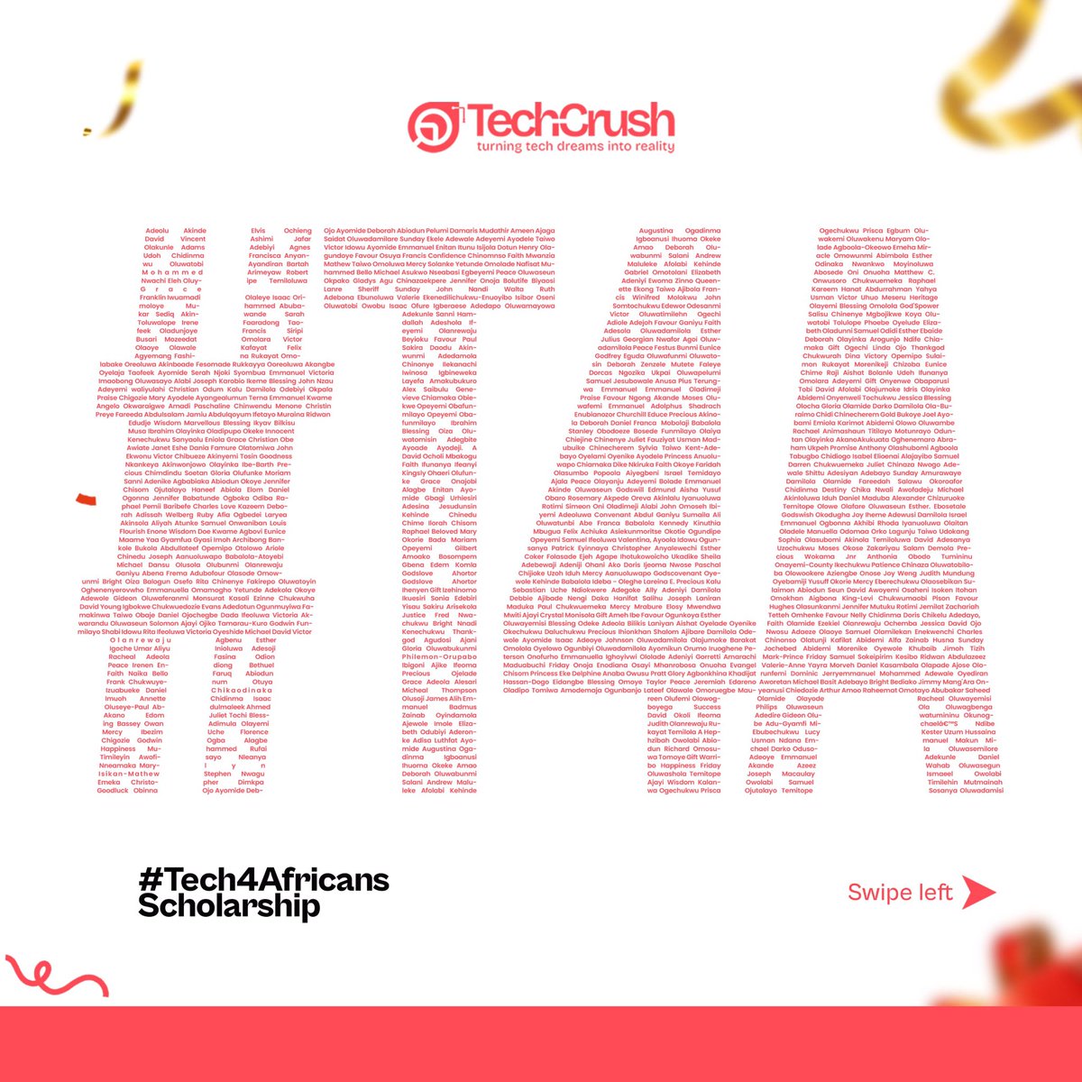 TechCrushHQ's tweet photo. Over 20,000 Applications.
From 40+ countries.
Only 3,000 made it through.

These aren’t just numbers,  they are stories of people who dared to start.

Now we celebrate our newest TechCrush graduates.

And as their journey begins, the question echoes loudly:
WHO’S NEXT? 🤔🤔 https://t.co/K1X7Puj6FZ