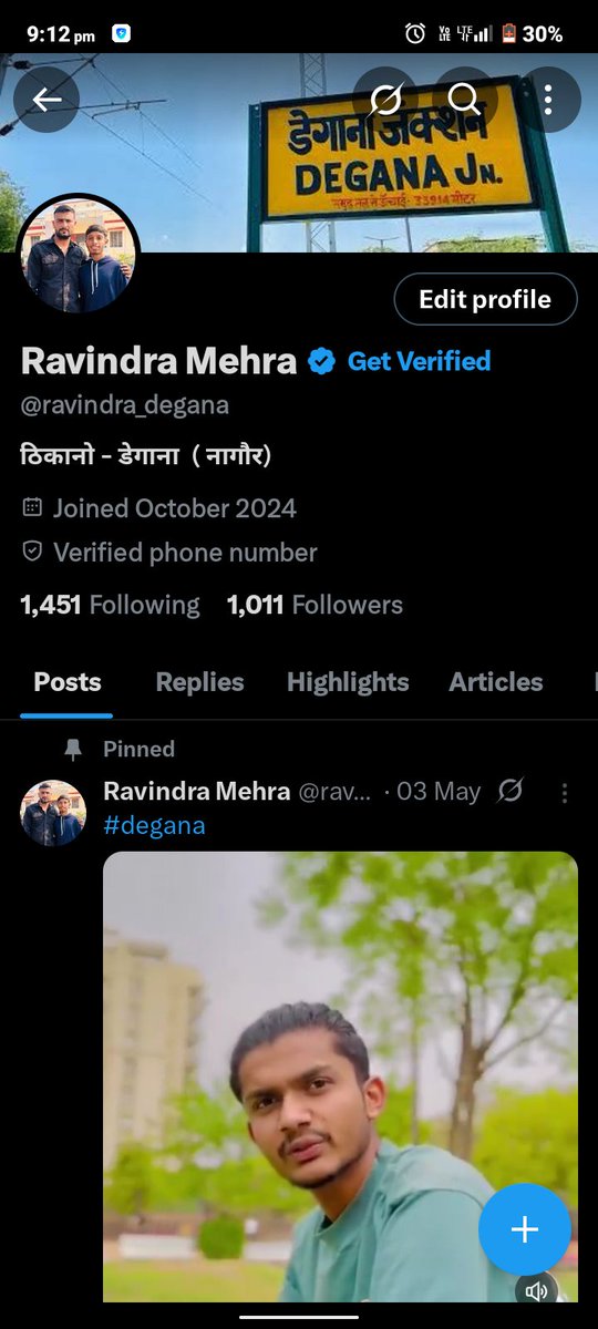 ravindra_degana's tweet photo. आज जन्मदिन के अवसर पर एक हजार फोलोवर्स पूर्ण हुए... 🙏
X family का बहुत-बहुत धन्यवाद...!
#1kcomplete https://t.co/l8ZP0jdw3Y