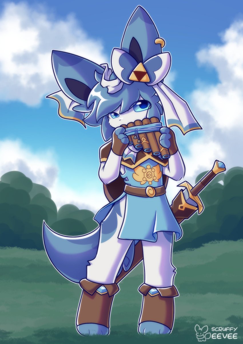 Scruffyeevee's tweet image. Shiny Sylveon commission!!