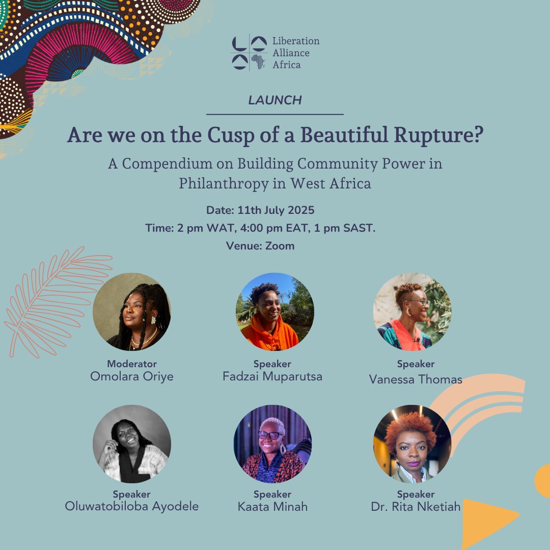 LiberationAA's tweet image. Tomorrow! Liberation Alliance Africa’s Community of Practice launches 3 powerful briefs exploring a decolonial feminist approach to philanthropy basing on the West African context.
Join us for the conversation.
🔗 Register: bit.ly/44cVYMf
#ShiftThePower