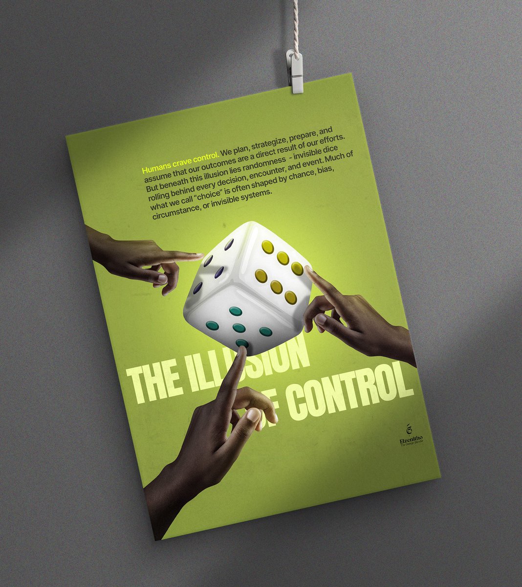 TheElzenitho's tweet image. We Believe We’re in Control, But We’re Often Rolling Dice Without Knowing.

But beneath this illusion lies randomness.

#Elzenitho #Tarius5daysChallenge  #designbender #rollthedice