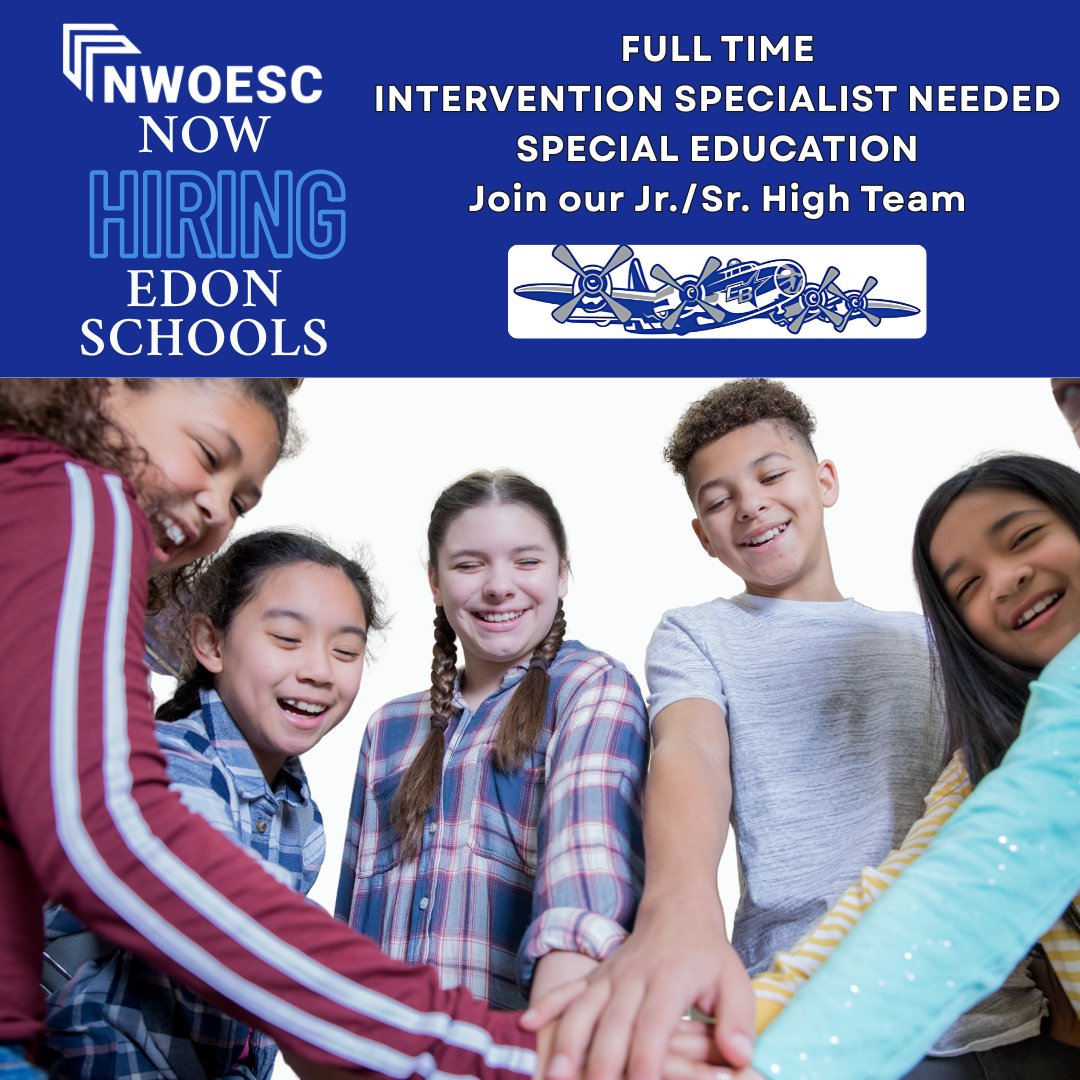 We're looking for someone to join us this school year at Edon Schools: nwoesc.schoolspring.com/?jobid=5266229