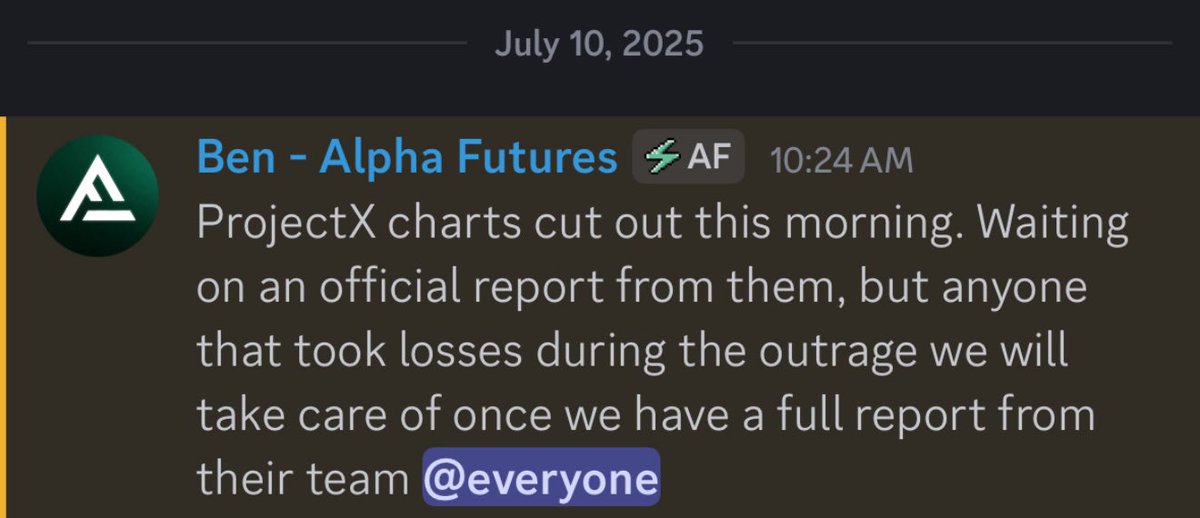 Vidtrades's tweet photo. @Alpha_Futures_ are the goats.

@Topstep needs to learn from them. https://t.co/YZu3I0IvBl