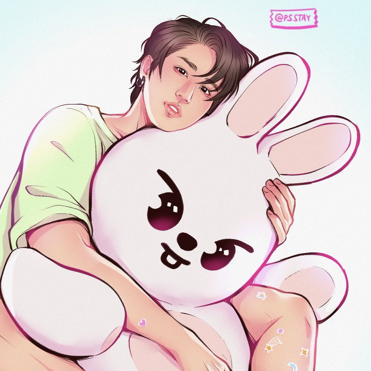 psst_o's tweet image. Svng with his soft bun 🐇🐿️