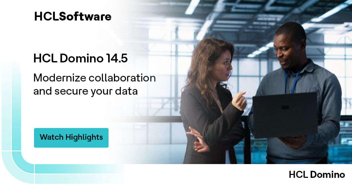 HCL Domino 14.5 brings the latest advancements in sovereign collaboration and AI-powered productivity.
Missed the launch? Watch the replay now: hclsw.co/ailu3n

#HCLDomino #HCLSoftware