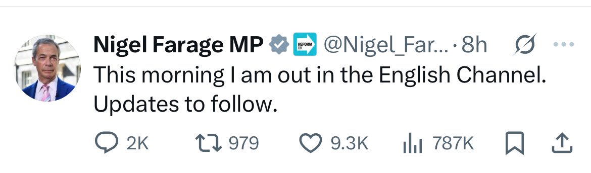 You’ll never guess what the direct cause of the small boats crisis is

(Clue: it rhymes with Crexit)