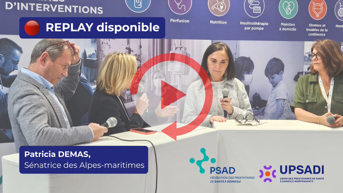 Fédération des PSAD - #SantéDeProximité (@fedepsad) on Twitter photo 🔴 Vous l’avez manqué ? Le REPLAY de la Télé des PSAD 📺 avec Patricia Demas, Sénatrice des Alpes-maritimes est là👇 
🔗 youtube.com/watch?v=0nHPLP…
#SantExpo2025 #PSAD #SantéDeProximité #LaTéléDesPSAD 🔴 Vous l’avez manqué ? Le REPLAY de la Télé des PSAD 📺 avec Patricia Demas, Sénatrice des Alpes-maritimes est là👇 
🔗 youtube.com/watch?v=0nHPLP…
#SantExpo2025 #PSAD #SantéDeProximité #LaTéléDesPSAD