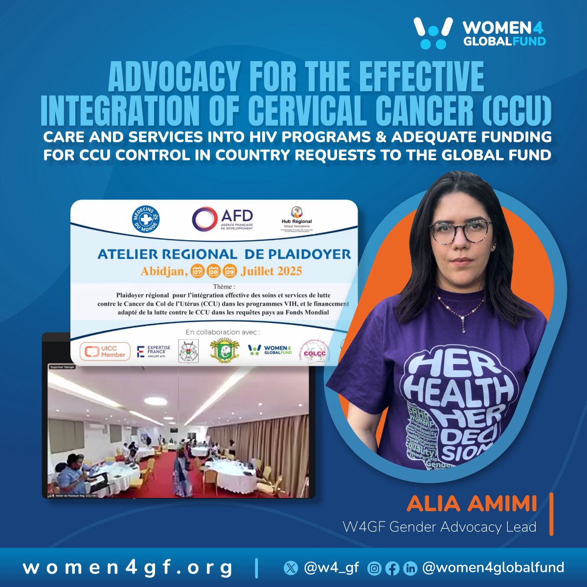 w4_gf's tweet image. 📢 At the Regional Advocacy Webinar on Cervical Cancer &amp;amp; HIV, W4GF’s Gender Advocacy Lead, Alia Amimi, presented:

✅Tanzania’s CLM findings

✅W4GF’s Accountability Toolkit: women4gf.org/accountability…

Now is the time to fund care!

Let’s make cervical cancer part of HIV responses…