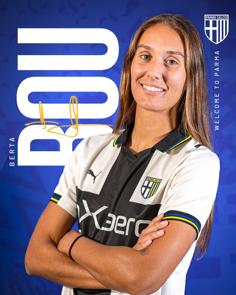 Parma Calcio Women (@parmawomen) on Twitter photo ๐๐๐ฅ๐ง๐ ๐๐ข๐จ โ๏ธ
Berta Bou รจ una nuova calciatrice del Parma Calcio Women ๐ก๐ต
๐๐ฒ๐ป๐๐ฒ๐ป๐๐๐ฎ ๐๐ฒ๐ฟ๐๐ฎ!
โ
Berta Bou is a new Parma Calcio Women player ๐ก๐ต
๐ช๐ฒ๐น๐ฐ๐ผ๐บ๐ฒ ๐๐ฒ๐ฟ๐๐ฎ!
#WelcomeToParma #ForzaParma ๐๐๐ฅ๐ง๐ ๐๐ข๐จ โ๏ธ
Berta Bou รจ una nuova calciatrice del Parma Calcio Women ๐ก๐ต
๐๐ฒ๐ป๐๐ฒ๐ป๐๐๐ฎ ๐๐ฒ๐ฟ๐๐ฎ!
โ
Berta Bou is a new Parma Calcio Women player ๐ก๐ต
๐ช๐ฒ๐น๐ฐ๐ผ๐บ๐ฒ ๐๐ฒ๐ฟ๐๐ฎ!
#WelcomeToParma #ForzaParma