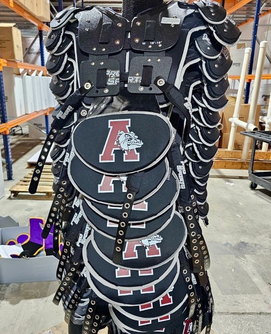 Pro Gear Sports (@progearfb) on Twitter photo <a href="/AnnistonDawgs/">Anniston Bulldog Football</a> are going to look great in the fall with this #Custom set of pads on deck!‼️
Tripp Carr and Mike Nelson at <a href="/BakersSports/">Baker's Sports</a> got it done!👏
<a href="/tripp_carr11/">Tripp Carr</a>
<a href="/ProGearNellie/">Michael Nelson</a>
<a href="/ProSports_Pads/">ProSportsPads</a>
#KnowTheLogo #EquipmentRoom #ShoulderPads #BackPlates #GoDawgs #Repost <a href="/AnnistonDawgs/">Anniston Bulldog Football</a> are going to look great in the fall with this #Custom set of pads on deck!‼️
Tripp Carr and Mike Nelson at <a href="/BakersSports/">Baker's Sports</a> got it done!👏
<a href="/tripp_carr11/">Tripp Carr</a>
<a href="/ProGearNellie/">Michael Nelson</a>
<a href="/ProSports_Pads/">ProSportsPads</a>
#KnowTheLogo #EquipmentRoom #ShoulderPads #BackPlates #GoDawgs #Repost