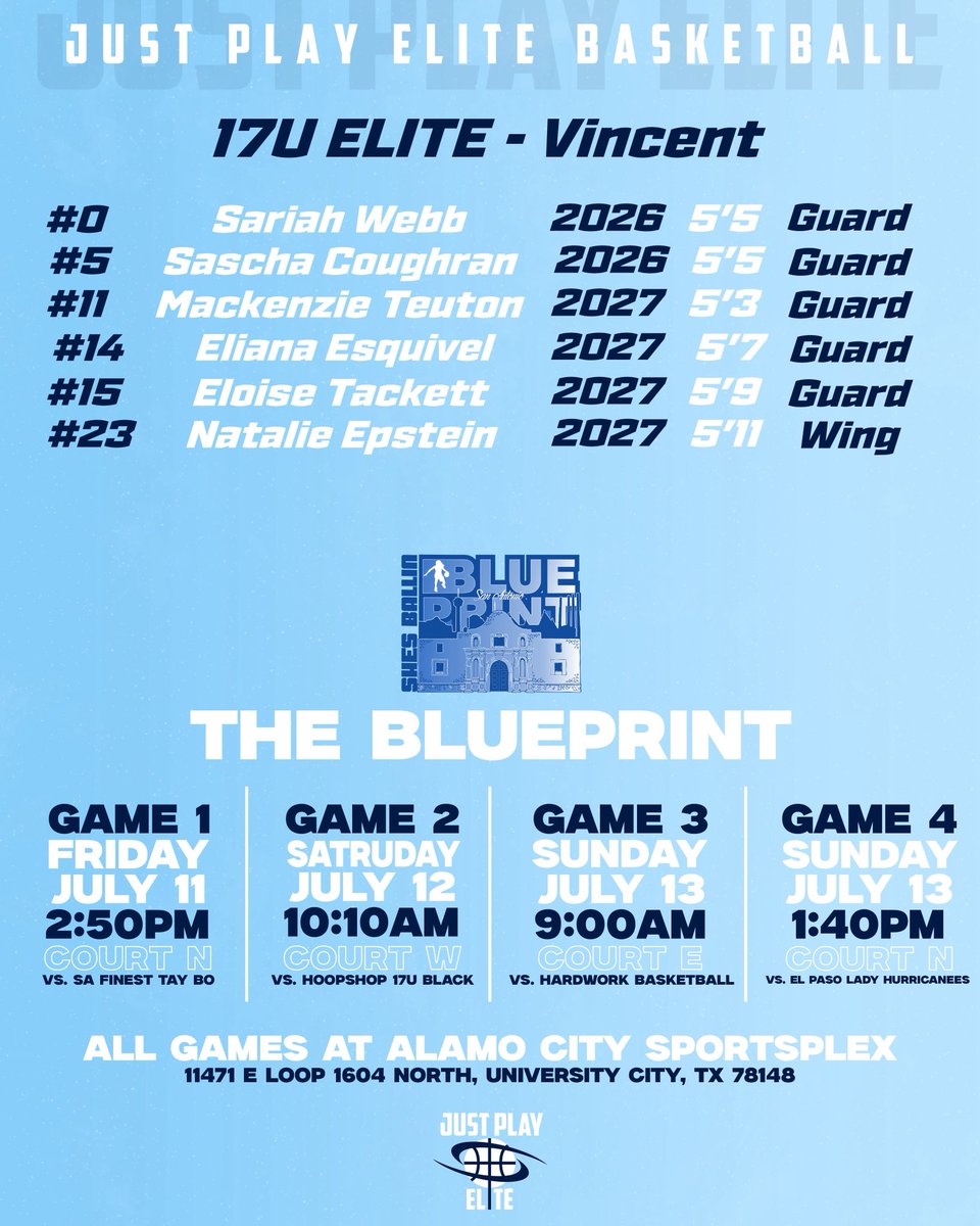 Natalie Epstein (@epnatalie23) on Twitter photo Looking forward to getting back at it this weekend at the <a href="/ShesBallin/">ShesBallin</a> Blueprint in San Antonio. <a href="/L3_Recruiting/">Coach L3</a> <a href="/JPElite_Girls/">Just Play Elite</a> <a href="/mpra12/">Vinčko</a> Looking forward to getting back at it this weekend at the <a href="/ShesBallin/">ShesBallin</a> Blueprint in San Antonio. <a href="/L3_Recruiting/">Coach L3</a> <a href="/JPElite_Girls/">Just Play Elite</a> <a href="/mpra12/">Vinčko</a>