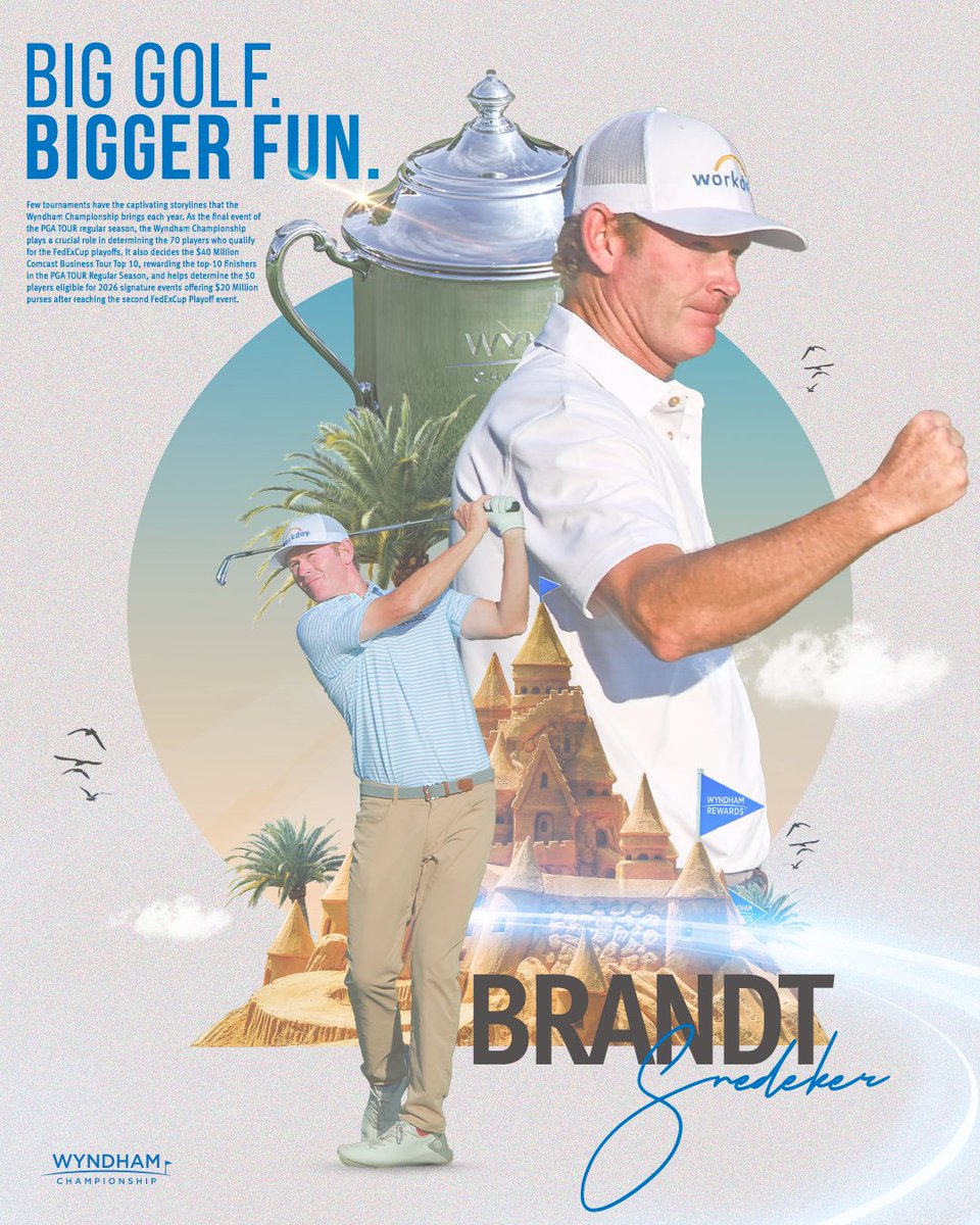 WyndhamChamp's tweet image. 🏆 Defending Champ Aaron Rai &amp;amp; SIX past champions will compete for the Sam Snead Cup in just a couple of weeks!

🏆🏆 @BrandtSnedeker 
🏆 Si Woo Kim
🏆 @JT_ThePostman 
🏆 @webbsimpson1 
🏆 @CamiloVillegasR 
🏆 @gohermie 

bit.ly/3IBcvAV