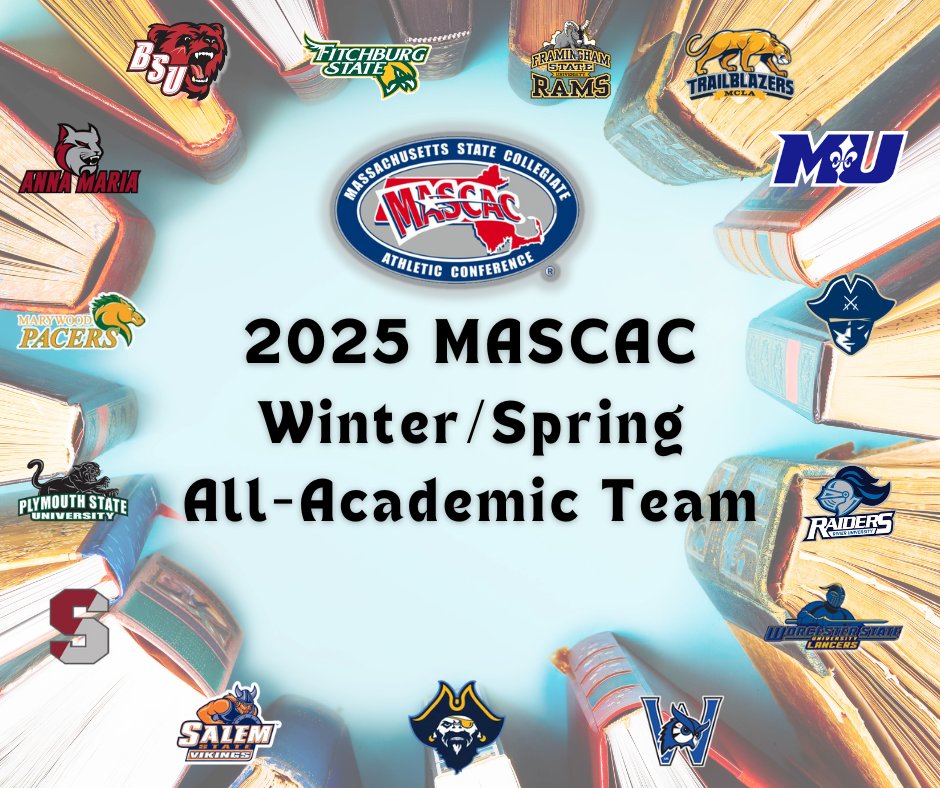 Congratulations to the 1,062 student-athletes who are recognized on the 2025 #MASCAC Winter/Spring All-Academic team! These SA had a cumulative or semester GPA of 3.2 to receive this honor! 

mascac.prestosports.com/news/2024-25_N…

#whyd3 #MASCACpride
