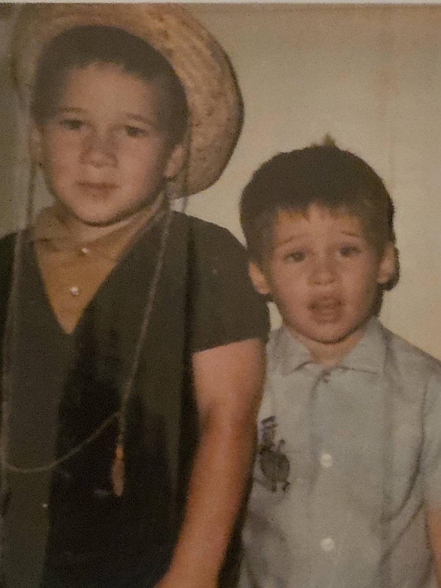 Me and my big brother Tim. He only has a few weeks left. Asking for prayers.