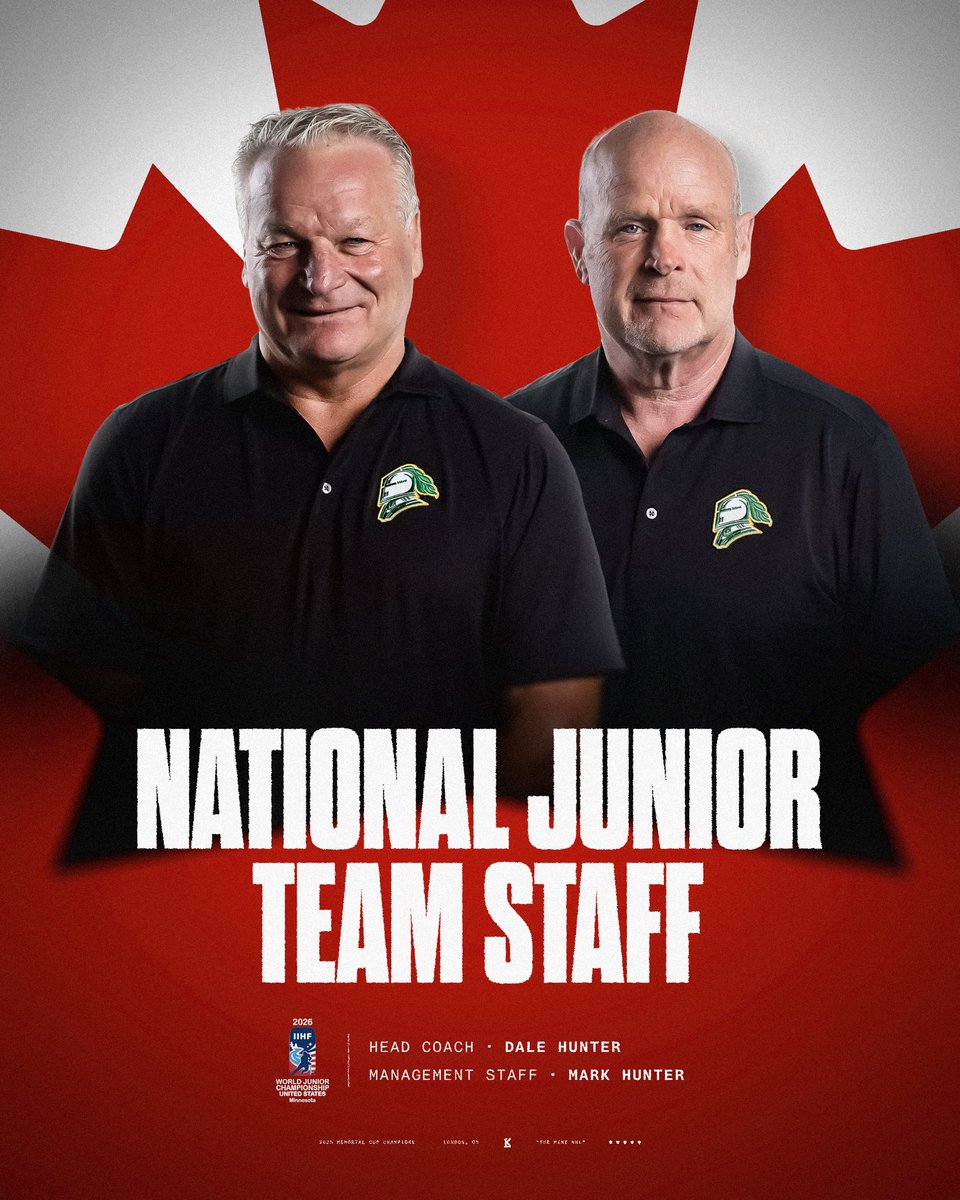 The Hunters are set to lead Canada at the World Juniors 🇨🇦