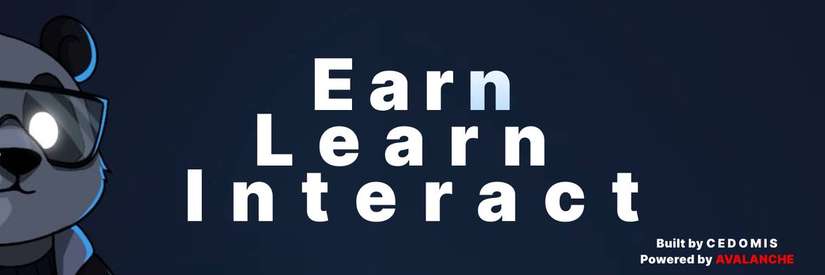..:: It's time to 
💰..Earn
💡..Learn
🧾..Interact
With projects building under <a href="/avax/">Avalanche🔺</a> 

How? 
Visit our newly updated site to kickstart your lEARNing journey.

🌐 cedomis.xyz

Earn $CEDO, $AVAX, $USDT

Let the fun begin. ::..