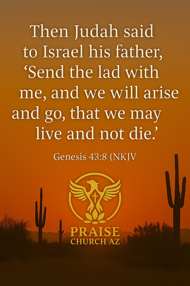 praisechurchaz's tweet image. He believed—and moved.
Faith doesn’t sit still. It arises, goes, and lives.

Genesis 43:8 (NKJV)
“Send the lad with me… that we may live and not die.”

#Believed #Genesis43 #MoveInFaith #PraiseChurchAZ #HolyBoldness #JesusIsKing #WalkByFaithNotBySight