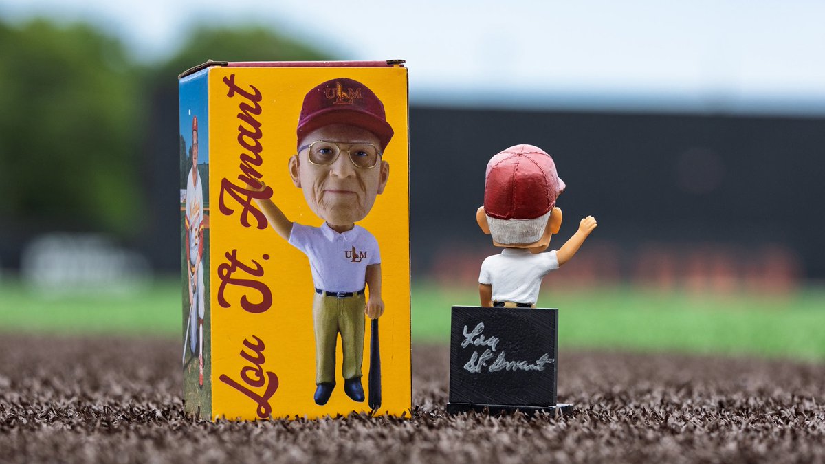 ULM_BSB's tweet image. 🚨FLASH SALE🚨
A limited number of autographed Lou St. Amant bobbleheads are now available to purchase through the @LiveSource app!
24 (Lou's number) bobbleheads are available at $83 (1983 conference champions) each.
🛒🔗: bit.ly/ULMBOBBLE