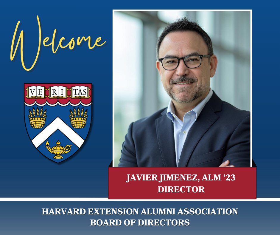 We’re happy to welcome Javier Jimenez, ALM ’23, to the HEAA Board of Directors as one of our newest Directors. We look forward to the insight and enthusiasm he brings to the board!