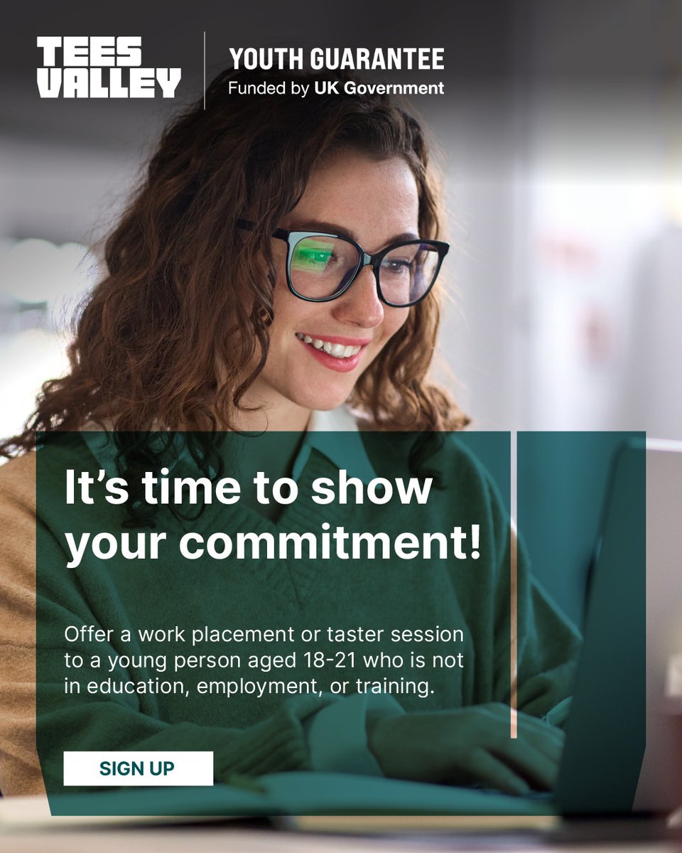 TeesValley_Biz's tweet image. We’re calling on Tees Valley businesses to help get more young people into good, progressive jobs!
Support is available for you to offer work tasters or placements 👇
You'll also receive targeted workforce & skills development support 🤝
Find out more: orlo.uk/JVH2G