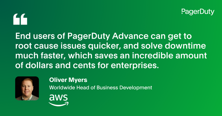 pagerduty's tweet image. PagerDuty and @awscloud’s partnership is redefining enterprise operations. Our integration allows teams to automate incident response, reduce noise and resolve issues before they impact users. Read the full story ➡️ bit.ly/3TwpzKk