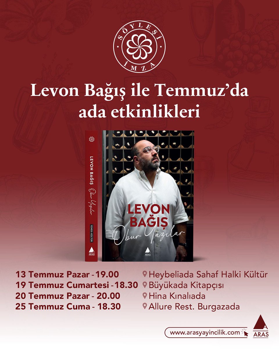 Levon Bağış ile Temmuz’da ada etkinliklerine tüm okurlarımızı bekliyoruz. 🤗