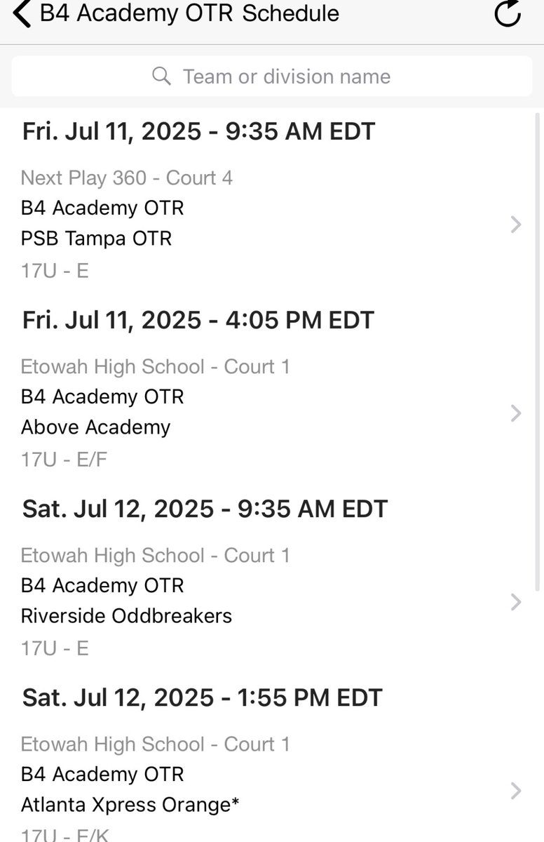 Carterturnbow's tweet image. I will be playing with @B4academy_ for the rest of the weekend here is my schedule @HTSAACADEMY @Bendrake_4