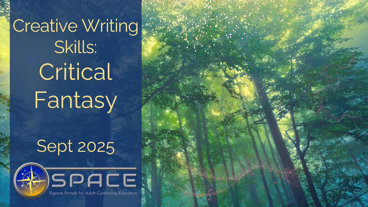 SignumU's tweet image. Explore SPACE this Sept w Creative Writing Skills: Critical Fantasy
We'll emphasize the use of stylistic devices, integration of socially relevant themes + philosophical problems into stories, + intertextuality w other works in our literary traditions.
ow.ly/vOpA50WjibT