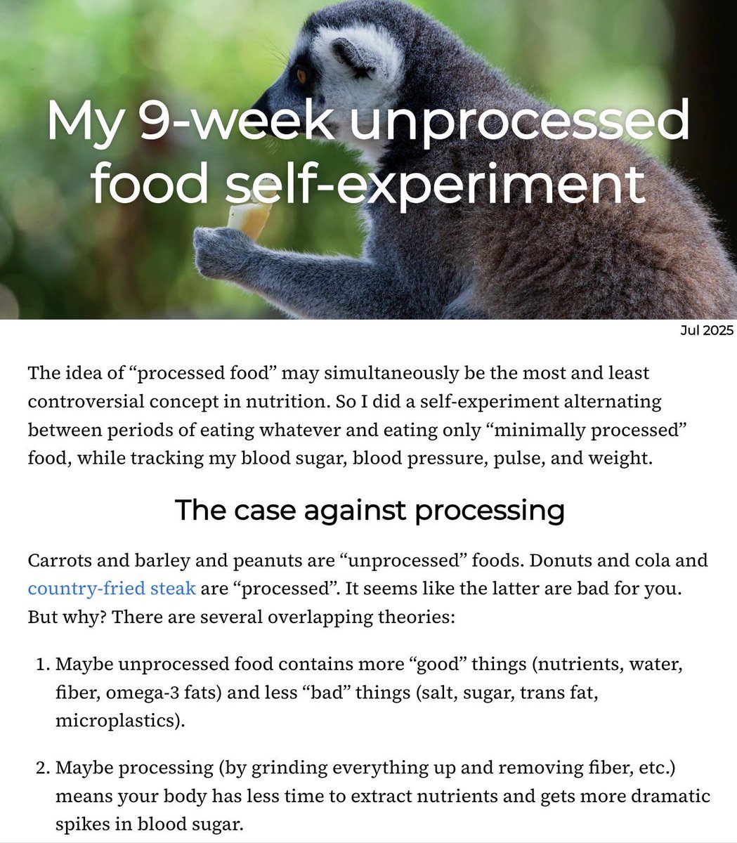 dynomight7's tweet image. My 9-week unprocessed food self-experiment dynomight.net/unprocessed-fo…