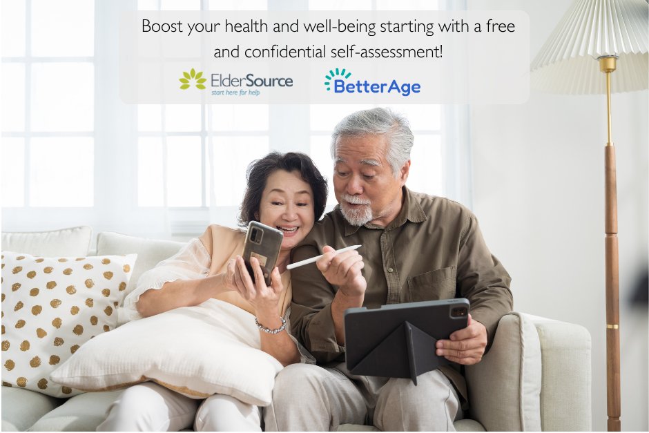 Are you looking for an easy way to boost your health and well-being? We invite you to take the BetterAge self-assessment!  Once finished, you will receive a personalized health and well-being report that includes helpful resources. Learn more ➡️ MyElderSource.org/resources/bett…