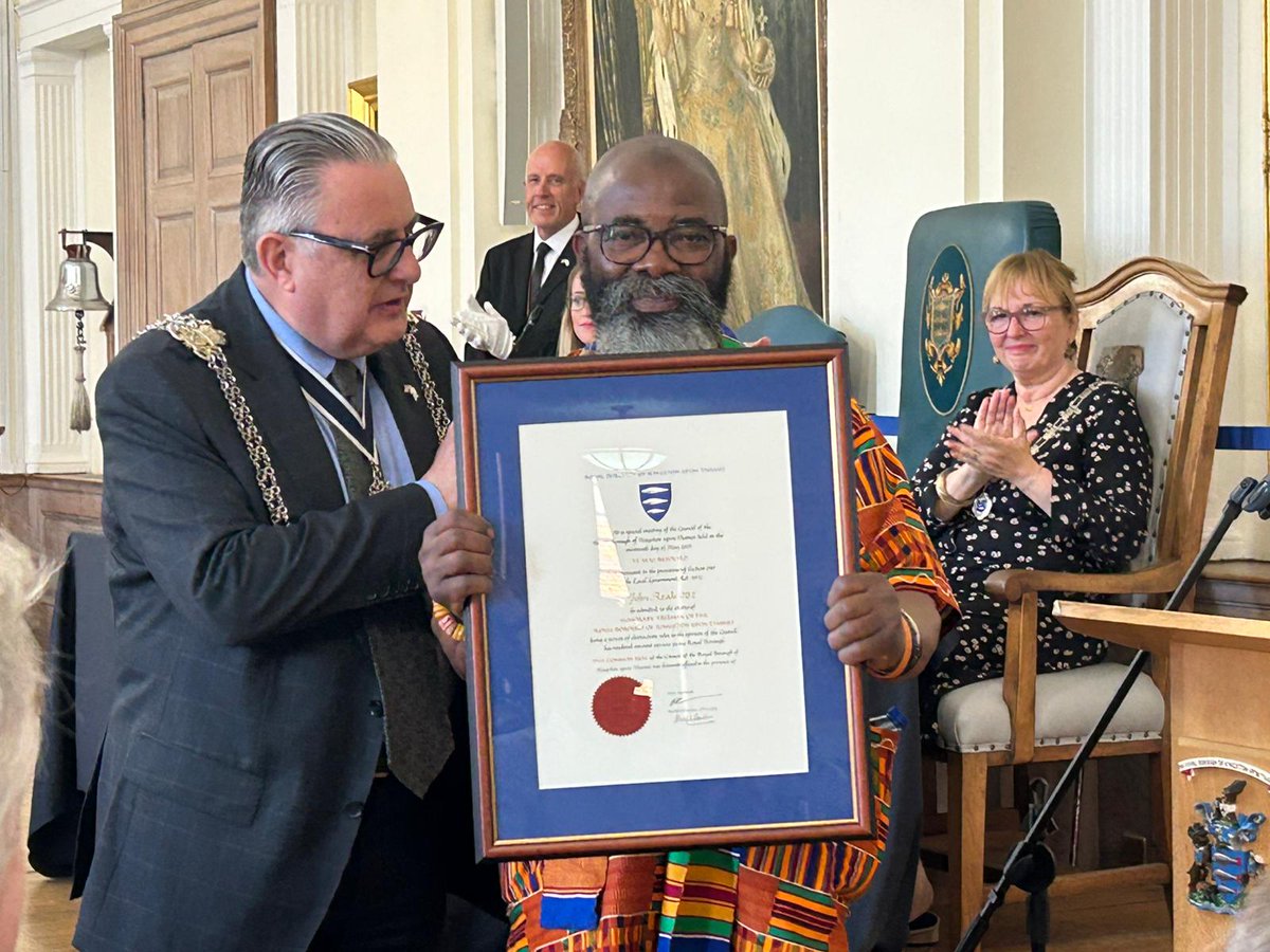 NEWS: John Azah OBE has been made an Honorary Freeman of the Royal Borough of Kingston upon Thames for eminent services to the borough.

Read more: kingston.gov.uk/news/article/5…