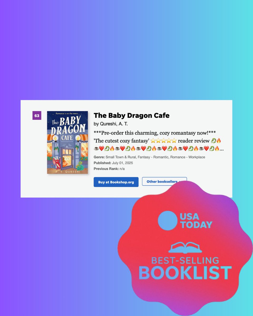 AvonBooksUK's tweet image. The Baby Dragon Cafe is a USA Today bestseller!
If you haven't already joined the Baby Dragon hype, now's your chance: ow.ly/9gNS50WnBFu